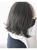 濡れ感大人グレージュ×ミニマムボブ