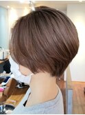 【hair resort MAHANA平岩】大人ショート×ミルクティーカラー
