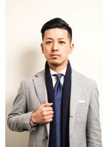 束感刈り上げビジネス七三ツーブロックアップバング153