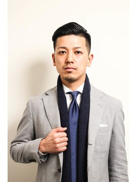 レンゲン(LENGEN) 束感刈り上げビジネス七三ツーブロックアップバング153