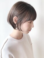 ステアケース 武蔵小杉店(stair:case)&nbsp;大人かわいい耳かけ丸みショートボブ前髪あり20代30代40代髪型