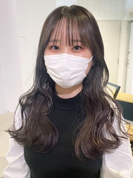 アイティーバイアルバム 下北沢店(IT by ALBUM) ぱっつん前髪_フルバングレッドブラウンハッシュカット_ba453411