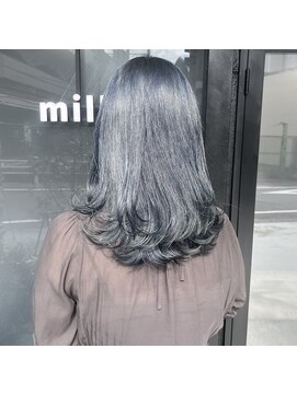 ミル 今治(1003 mille IMABALI) グレイカラー/シルバーカラー/ミディアムヘア