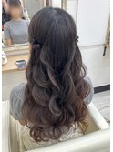 【お呼ばれ】ねじりハーフツイン