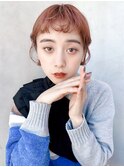 say. 前髪パーマ ボブパーマ ミニボブ オレンジベージュ ボブ