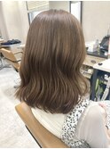 大人可愛いブリーチなしミルクティーベージュ【上野】