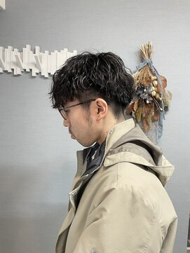 グリードヘア(GREED HAIR) 刈り上げマッシュ×波巻きパーマ