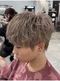 熊本メンズカラー ハイトーンカラー ミルクティー MEN'S HAIR