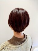 大人の雰囲気漂う◎Tツヤ感たっぷり丸みショートボブ/髪質改善