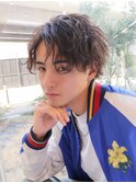 ルーズセンターパート  フェミニン 無造作