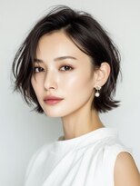 エミュー 大船店(emue)&nbsp;大船駅ショートヘア顔周りレイヤーボブオリーブベージュカラー◆