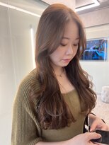 ボタン ハカタ(VOTAN hakata) 【NAO】レイヤーカット/韓国ヘア/ブリーチなし/ヘーゼルベージュ