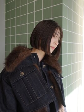 ヌヌ 渋谷 原宿 明治神宮前(nunu) 美しいボブ 渋谷駅/明治神宮前駅/ブリーチなしカラー/縮毛矯正