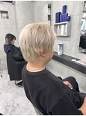 レイヤーカット/イメチェン/ホワイトブロンド/シャドウレイヤー