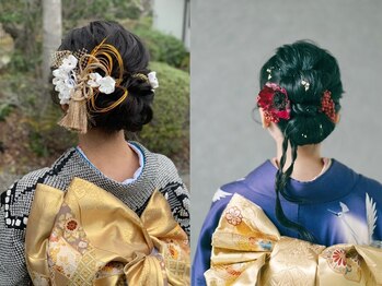 JOIE make studio【ジョワメイクスタジオ】の写真/【花嫁着付けも対応】成人式・卒業式・列席。現役プロの確かな技術で、一日中苦しくなく美しい。