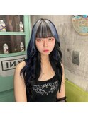 ミルクティーブロンドニュアンスウルフワンホンレイヤー渋谷