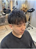men's/顔周り/ニュアンスパーマ/黒染め/韓国/ダウンパーマ