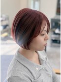ブリーチなしWカラー×ボブ