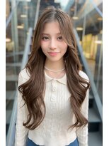 リークフー(Ree cu fuu)&nbsp;韓国風くびれレイヤーカットハッシュカットミルクティーベージュ