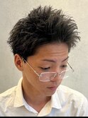 ツイスト/スパイキーショート/眉毛サロン/ハイトーン/南堀江