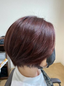 ヘアブロス(hair BROS) 暖色系ショートボブ