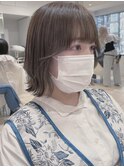天使の羽バング　くびれボブ　ベージュカラー