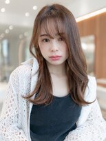 ケアリー 成増(Carelly) 大人かわいい前髪セシルカットココアブラウンフリンジウェーブ