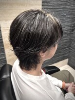 プレミアムバーバー 目黒店(PREMIUM BARBER produce by HIRO GINZA) メッシュ×センターパート