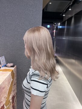 ペレ 栄店(PELE) デザインカラー/レイヤーカット/ウェットヘア/オリーブベージュ