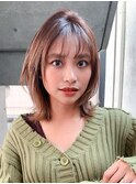 大人可愛いカジュアルくびれミディアムレイヤー新宿20代30代40代