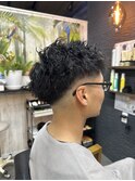 カット、ツイストパーマ