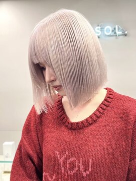 ソル ジングウマエ(SOL JINGUMAE) ミルクティーベージュローライトインナーカラーハイライト