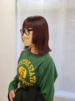 シアアルン 新小岩店(SHEER alun)&nbsp;切りっぱなしロブ/レッドブラウン/SHEERalun新小岩店