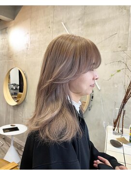 ソルトウォーター(SALT WATER) ミルキーベージュ/ブリーチあり/恵比寿/代官山