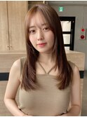 小顔 フェミニンロング メルティーカラー 似合わせカット"
