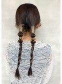 ヘアアレンジ＊タイトツイン