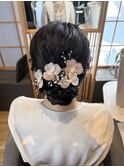 お呼ばれ 結婚式 ヘアセット まとめ髪 辻堂