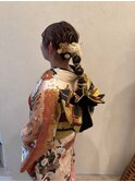 成人式・卒業式ヘア 玉ねぎヘアアレンジ