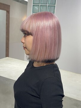 エン 栄店(enne) ココアベージュ/クラゲヘアー/ボブレイヤー/小顔/ミニマルボブ