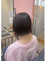 ケーオーエスピンク(K O S pink)&nbsp;切りっぱなしbob × ピンクブラウン