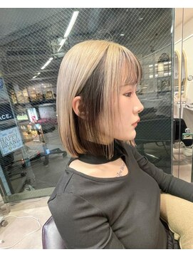 フェイス 石川町 (FACE) ボブ×ミディアム×切りっぱなしボブ×丸みボブ×アンブレラー