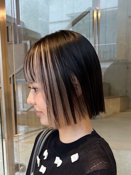 ヲタク(wotaku.) インナーカラーイヤリングカラーデザインカラーブリーチカラー