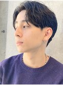 渋谷メンズパーマフェザーパーマシャドウパーマセンターパート