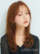 ソーエン バイ ヘッドライト 清田店(soen by HEADLIGHT)&nbsp;小顔似合わせ大人ミディアムレイヤーくびれハッシュカット韓国