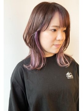 モリオフロムロンドン 原宿本店(morio from London) 【morio原宿】パールピンクインナーカラー