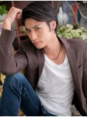 デコ出し＆黒髪で爽やかかき上げツーブロックm1浦和20代30代40代