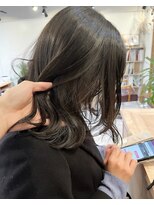 ネイヴィル オモテサンドウ(navile omotesando) ☆コテ風デジタルパーマブリーチなしグレージュ☆