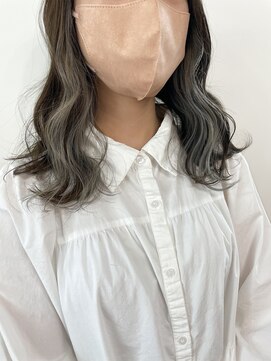 オル(Olu) 【MASAYA】イヤリングカラー×ホワイトグレー