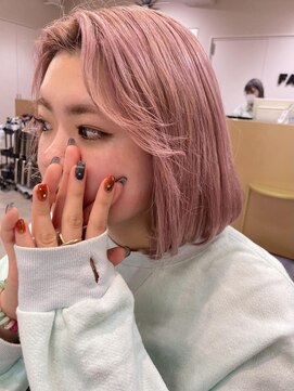 フェイス 石川町 (FACE) サーモンピンク × ボブ