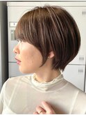 30代40代大人女性/前髪ありショートボブ/ショートヘア/髪質改善
